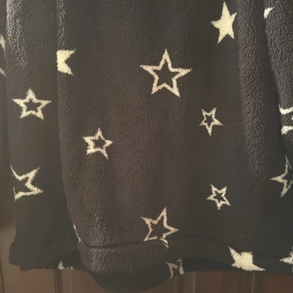 LOFT Star Print Sherpa Sweatshirt